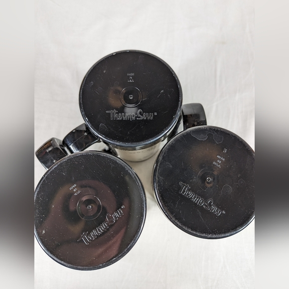 Thermo Serv Vintage Mug Cup Oklahoma State Tree Oil Rig Made in USA - Set of 3 - Picture 6 of 15